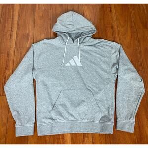 Men Adidas Essentials Performance center logo fleece pullover hoodie, S